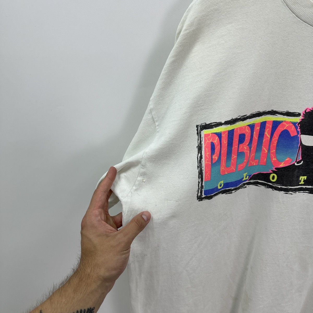 Vintage Vintage 90s Public Image Clothing USA surfing skate y2k tee Size US XXL / EU 58 / 5 - 5 Thumbnail