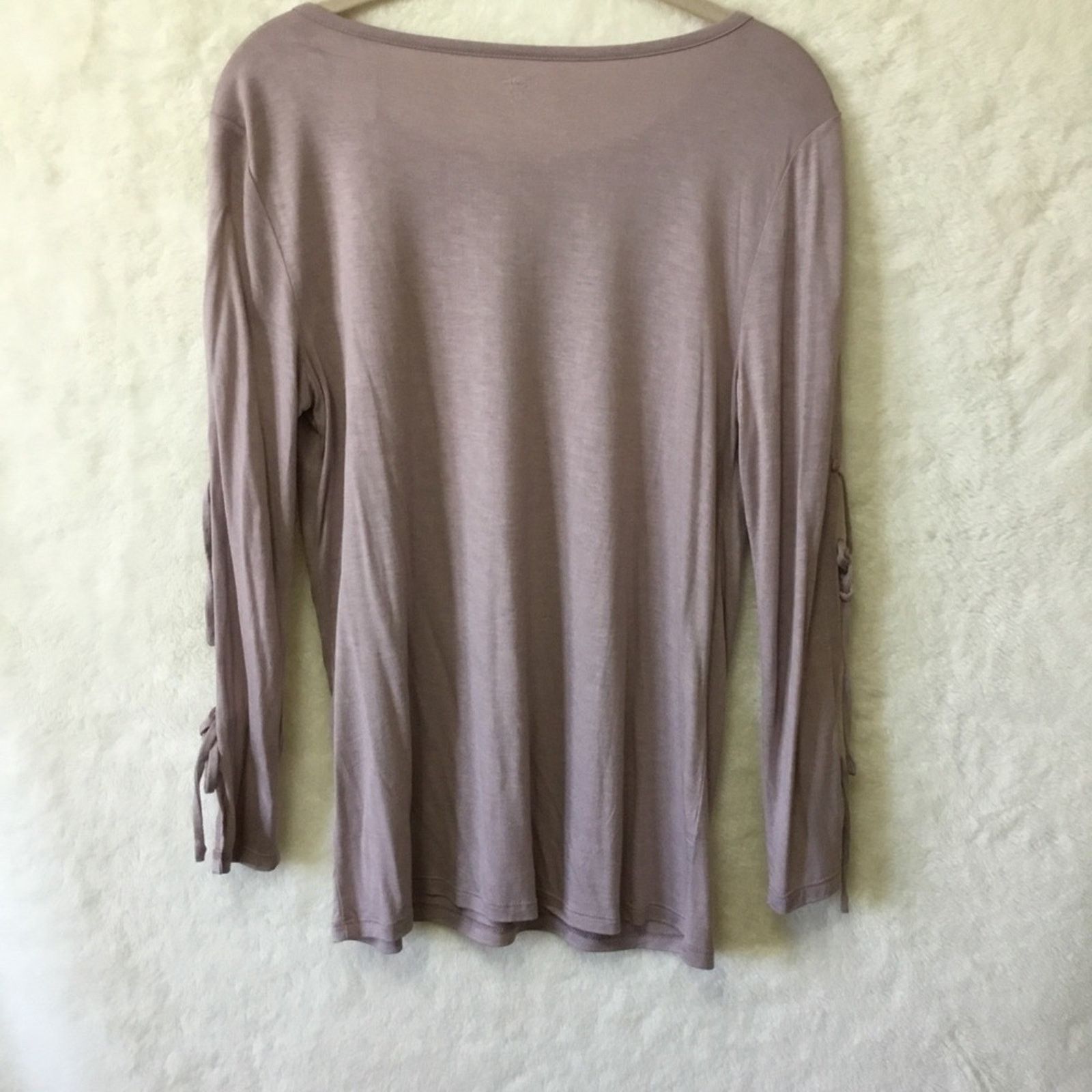 Loft Loft Mauve Long Sleeve Tie-bow Top Size S / US 4 / IT 40 - 7 Thumbnail