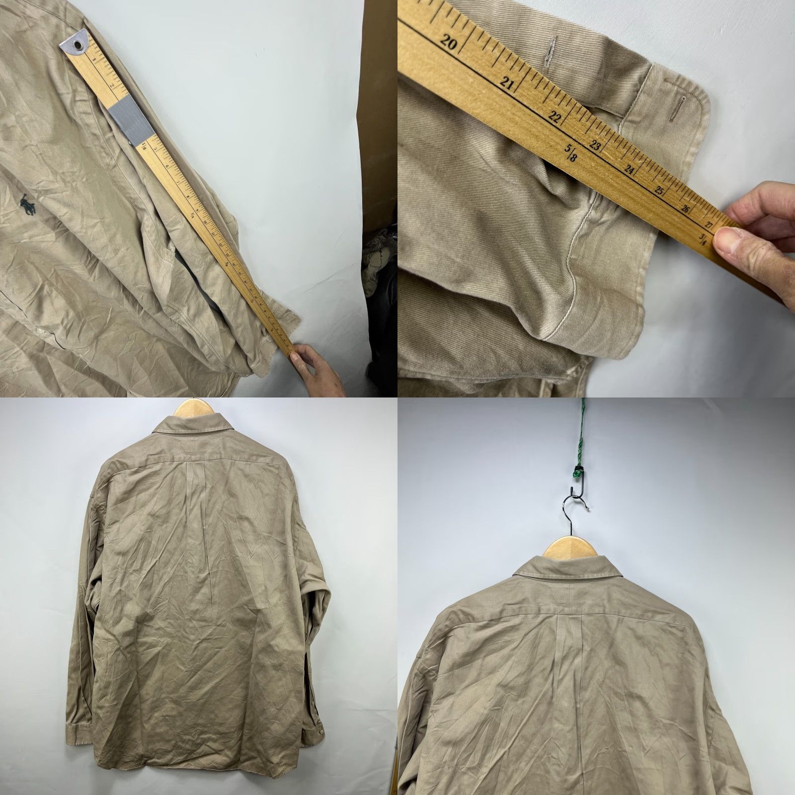 Polo Ralph Lauren **VINTAGE 90s Polo Ralph Lauren XL Beige Button-Up Long Sleeve Shirt** User: Vintage 90s Polo Ralph Lauren XL Beige Button-Up Long Sleeve Shirt Size US XXL / EU 58 / 5 - 8 Thumbnail