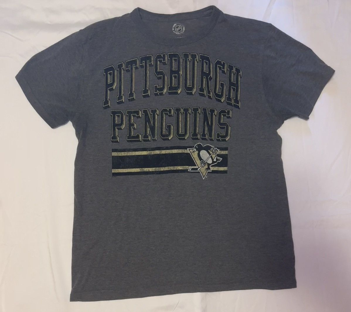 NHL NHL PITTSBURGH PENGUINS Dark Grey Logo Tee Sz. XL Size US XL / EU 56 / 4 - 1 Thumbnail