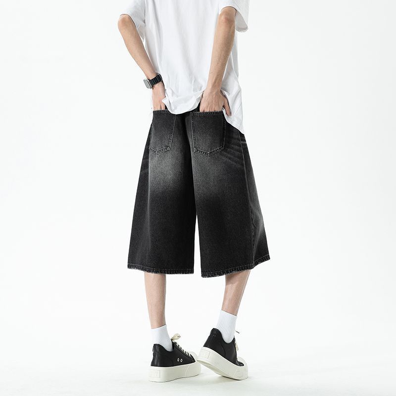 Vintage Men's Loose-Fit Casual Straight-Leg Denim Shorts Size US 32 / EU 48 - 3 Thumbnail
