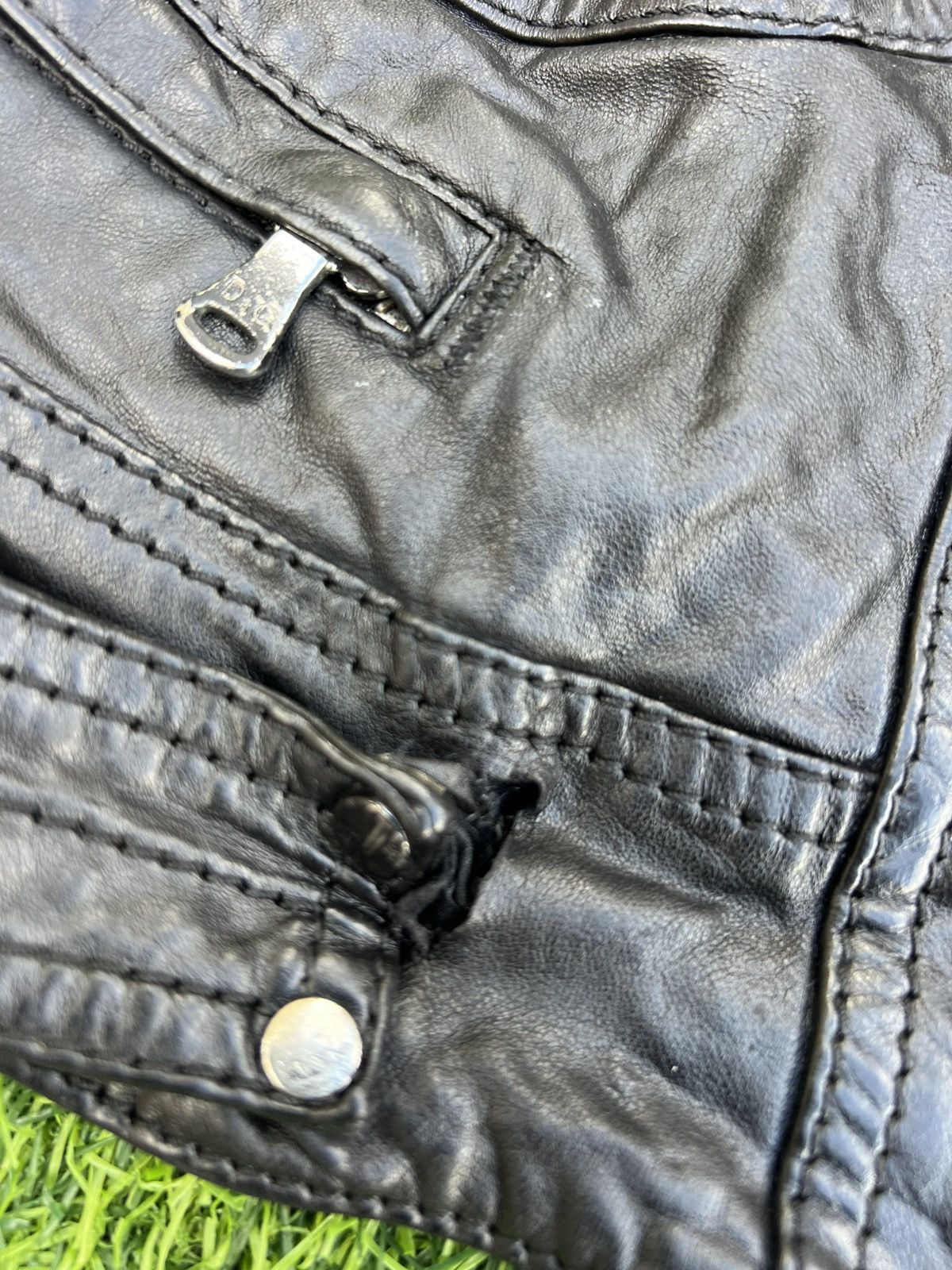 Dolce & Gabbana D&G ARCHIVAL “MULTI-ZIP” BLACK LAMBSKIN MOTO JACKET-size 50 Size US M / EU 48-50 / 2 - 15 Thumbnail