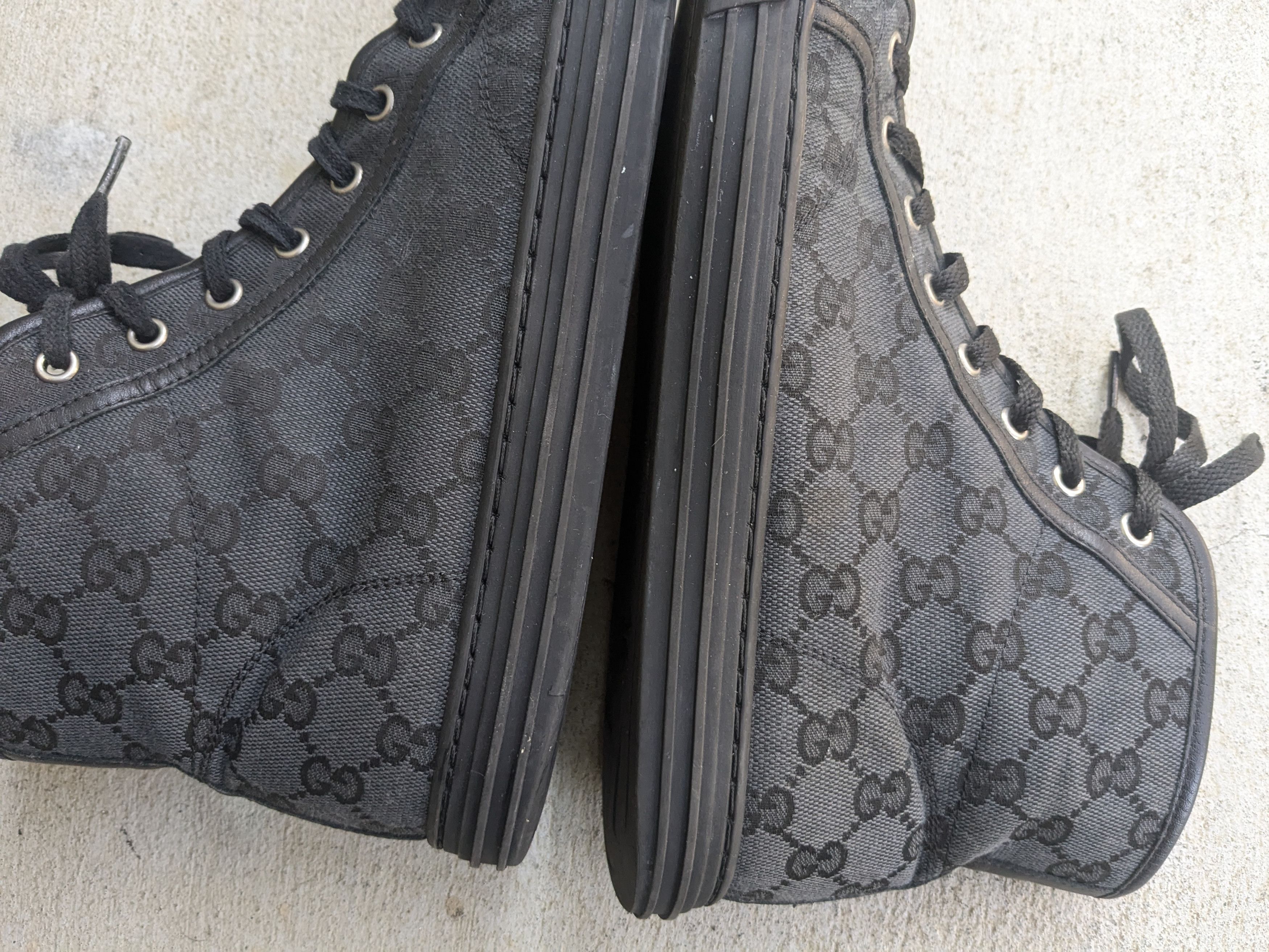 Gucci Gucci Guccissima Sneakers 10.5 Black Monogram Leather Size US 10.5 / EU 43-44 - 9 Thumbnail