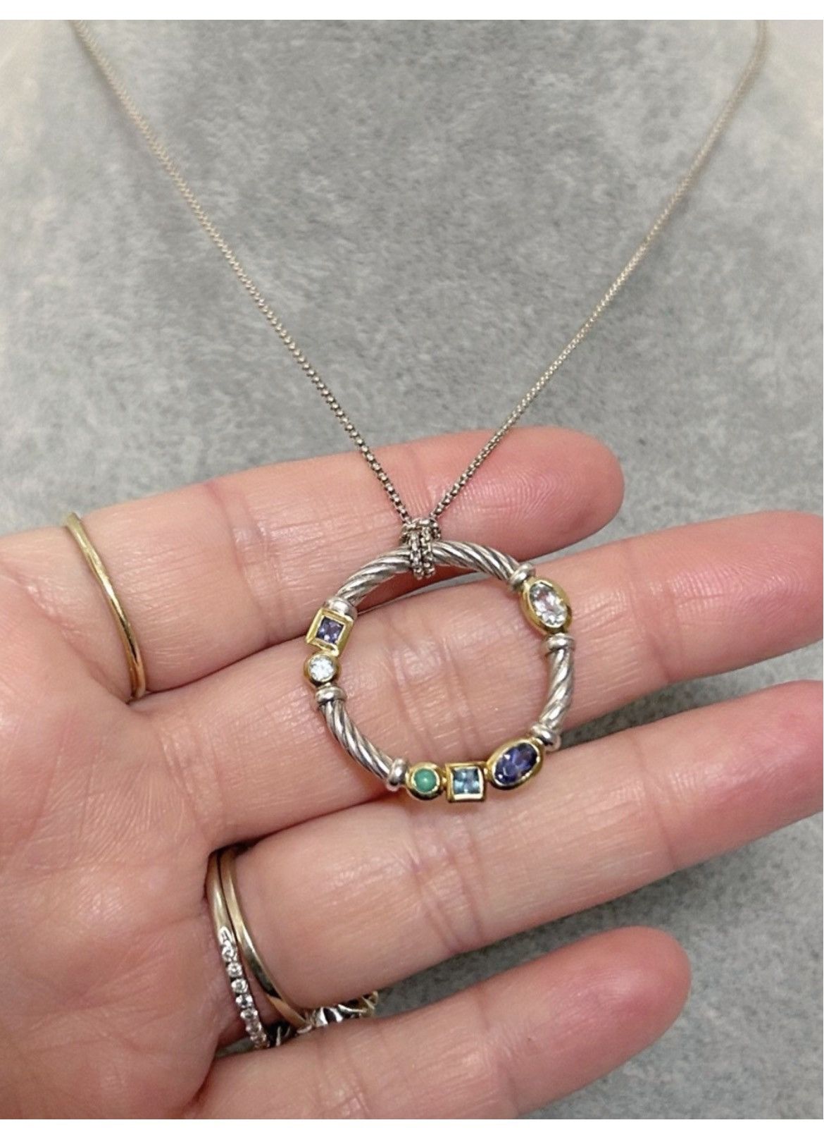 David Yurman Authentic David Yurman Confetti 925 & 14kt Gold Necklace Size ONE SIZE - 4 Thumbnail