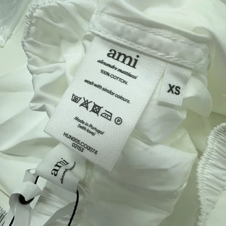 AMI AMIPARIS Logo Print White Casual Shorts -2508 Size US 30 / EU 46 - 5 Thumbnail