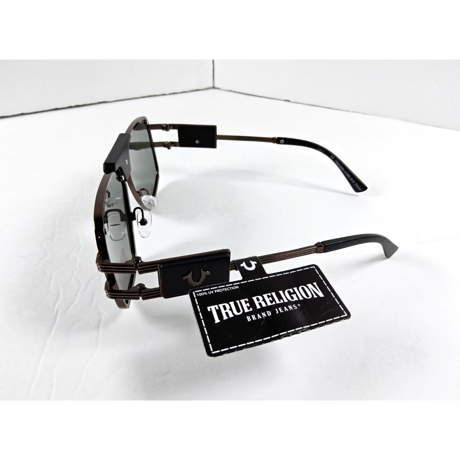 True Religion True Religion Sunglasses Aviator Metal Bronze 100% UV Protection UVA Men Boys Gents Logo Size ONE SIZE - 4 Thumbnail