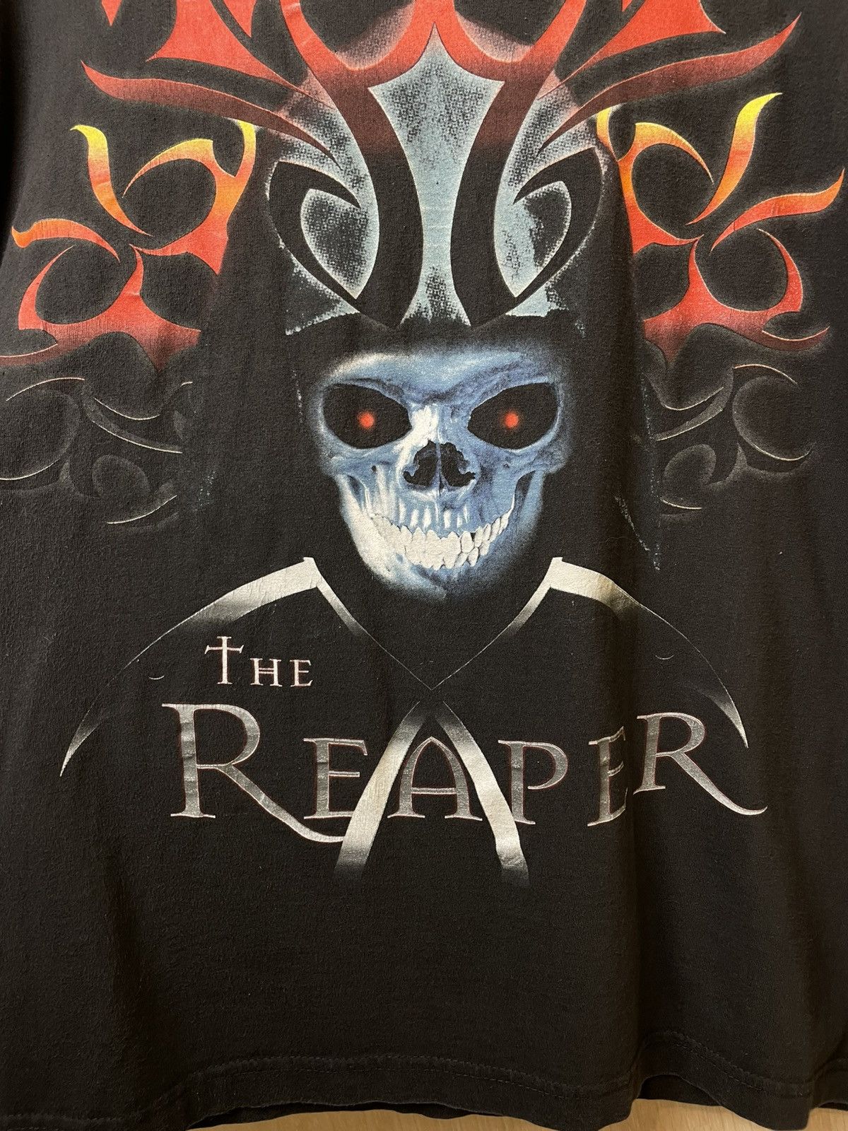 Affliction Vintage Grim The Reaper Skull TShirt Size US L / EU 52-54 / 3 - 6 Thumbnail