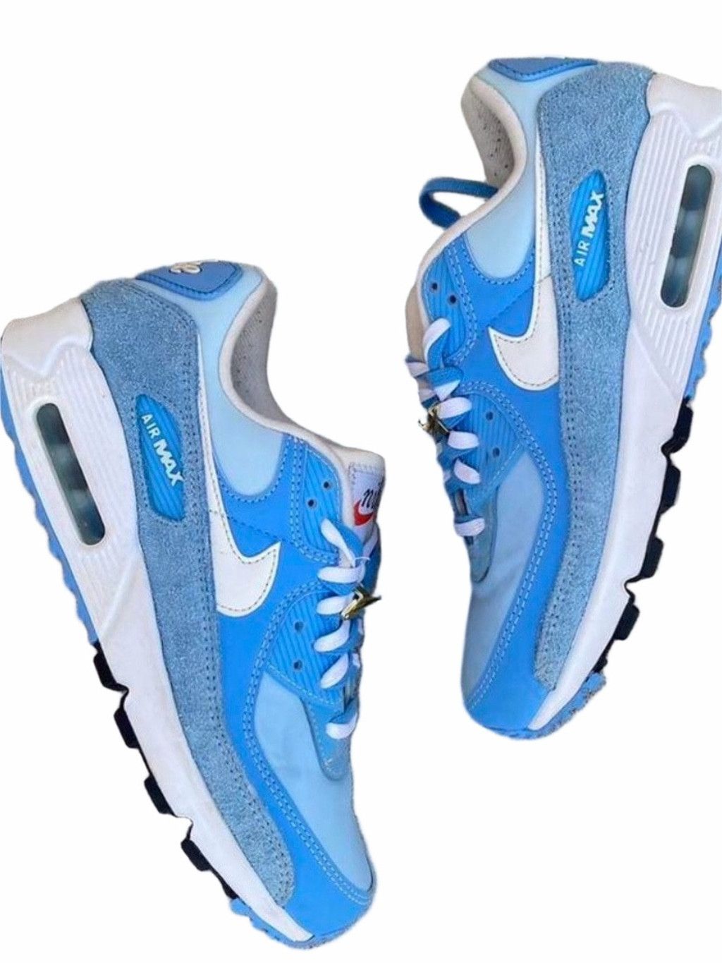 Nike Nike Women’s Air Max 90 SE ‘First Use’ University Blue | EUC Size US 8.5 / IT 38.5 - 2 Thumbnail