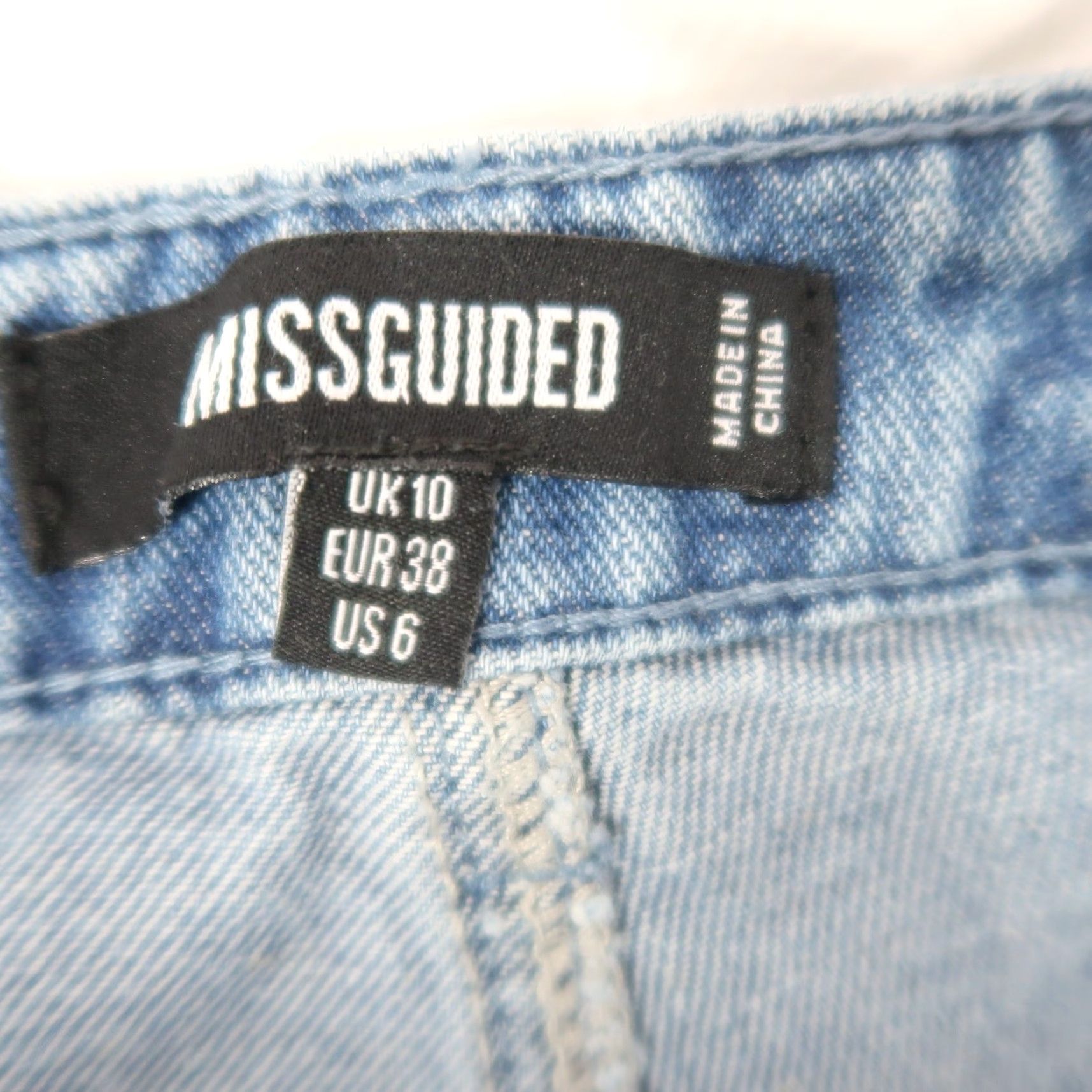 Missguided Missguided Blue Patchwork Denim High Rise Slim Straight Leg Jeans 6 Womens Jeans B blue patchwork denim high rise slim straight leg Size 28" / US 6 / IT 42 - 5 Thumbnail