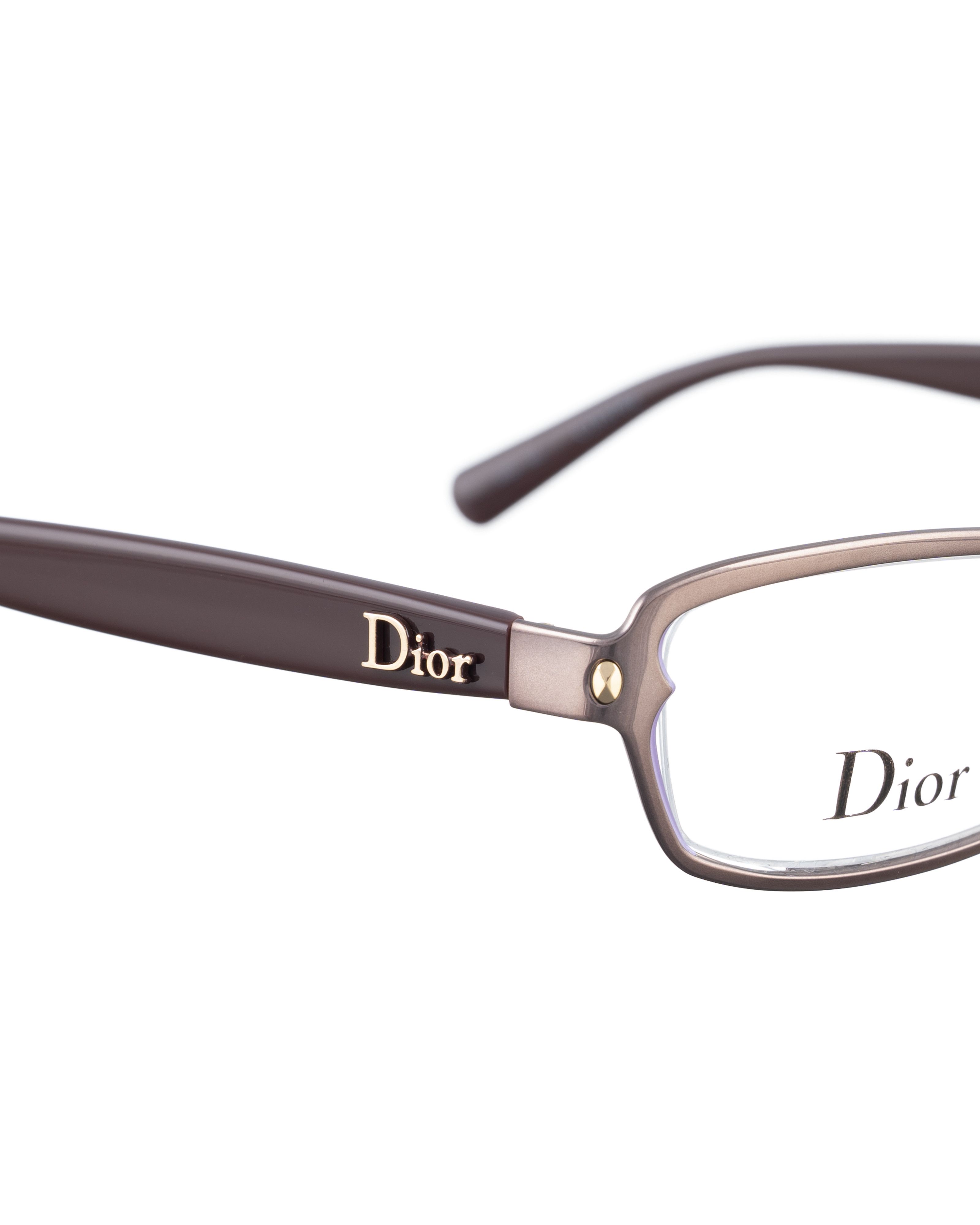 Dior Dior 00s Cocoa Brown Metallic Glasses Size ONE SIZE - 3 Thumbnail