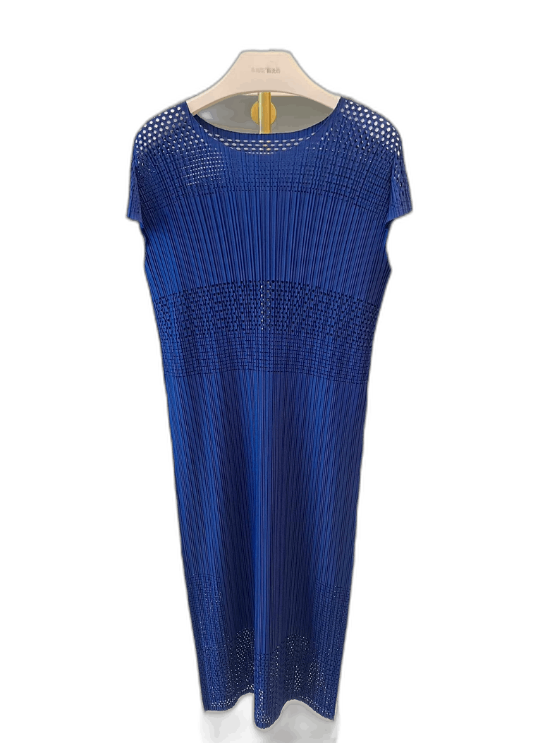 Issey Miyake Issey Miyake Blue Dress with Open Design-yf Size 30" / US 8 / IT 44 - 1 Thumbnail