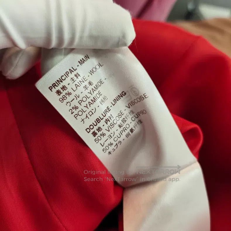 Louis Vuitton Louis Vuitton Long coat with red single-breasted pockets c Size XXS / US 00 / IT 34 - 7 Thumbnail