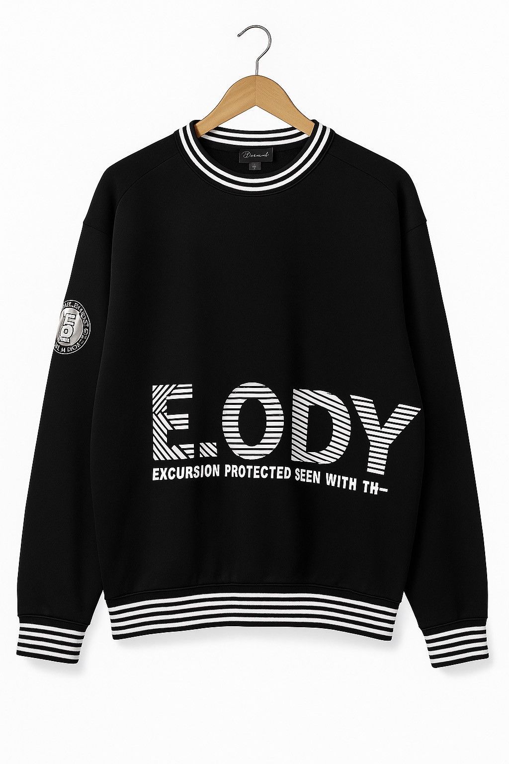 Vintage Vintage Eddie Odyssey Black Striped Crewneck Sweatshirt Size US XL / EU 56 / 4 - 1 Thumbnail