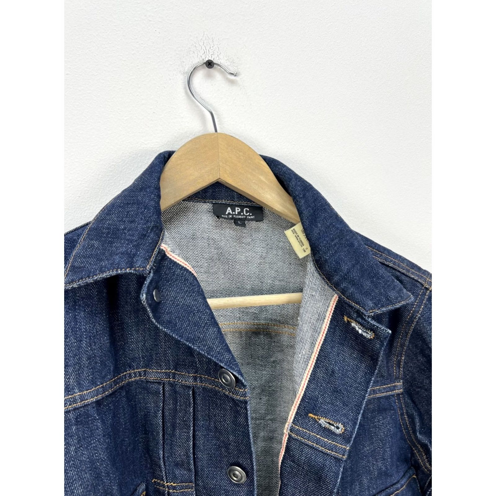 A.P.C. A.P.C. Denim Jacket Cropped Women's L Indigo 90s Vintage Trucker Jeans Jacket Denim Size 36" / US 14 / IT 50 - 4 Thumbnail