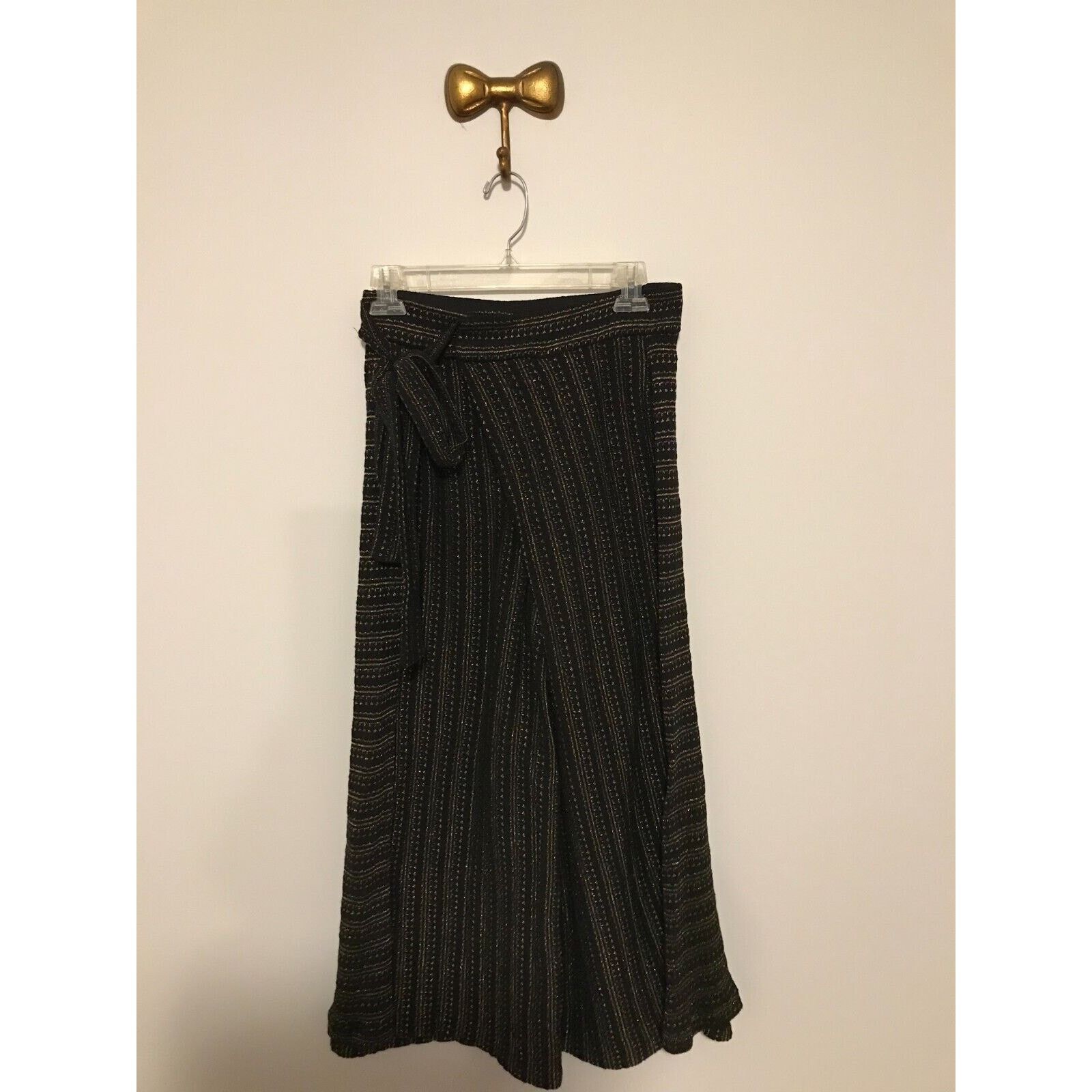 Anthropologie Anthropologie Eva Franco Black Wide Leg Blake Wrap Cropped Size 26" / US 2 / IT 38 - 1 Thumbnail