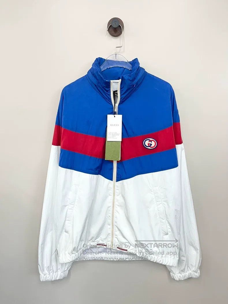 Gucci Gucci White, blue and red stitched striped double G logo z Size US S / EU 44-46 / 1 - 1 Thumbnail