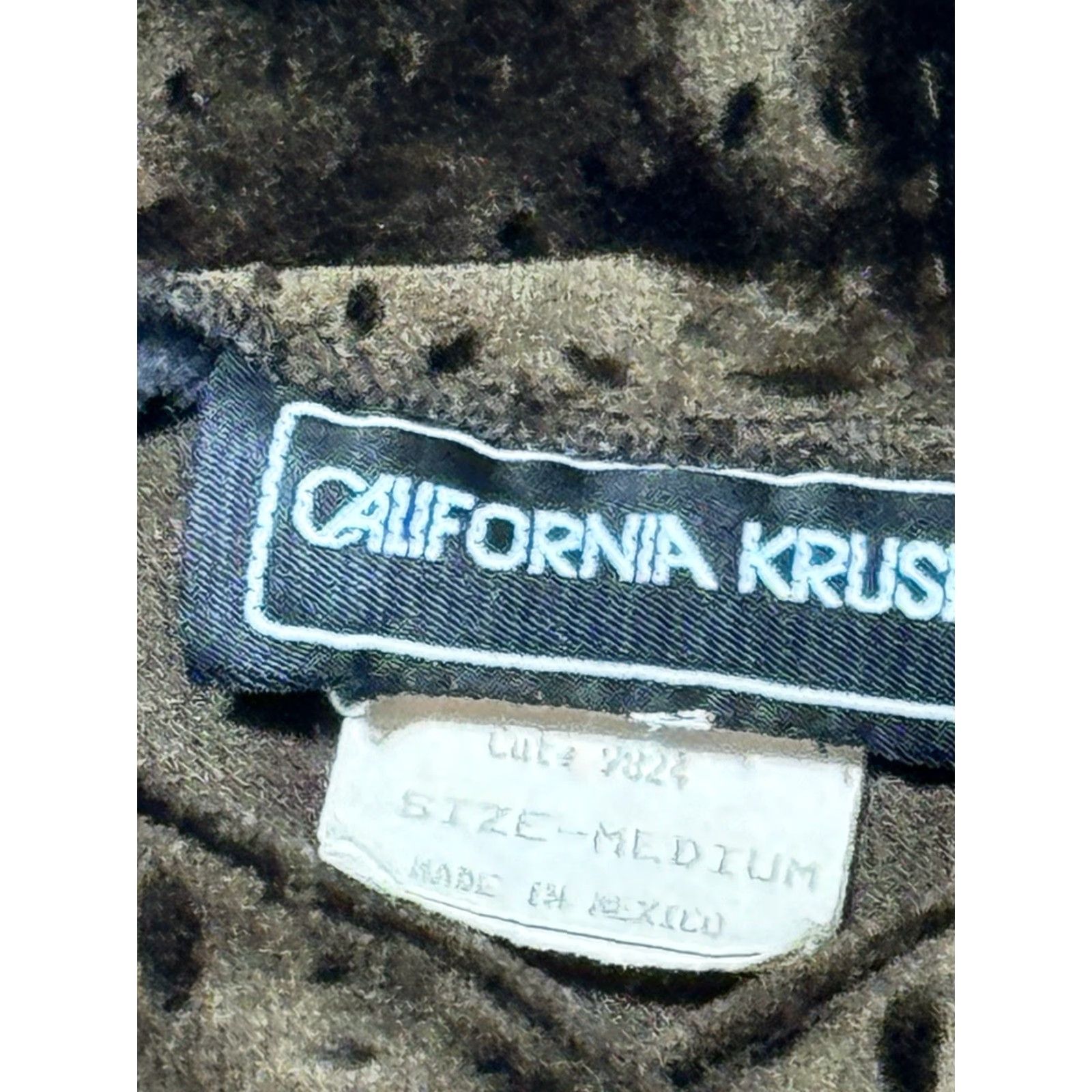 Velour VINTAGE California Krush Tunic Blouse M Velour Brown Floral 70s 90s Bohemian Hippie Retro Womens Mens? Size M / US 6-8 / IT 42-44 - 6 Thumbnail