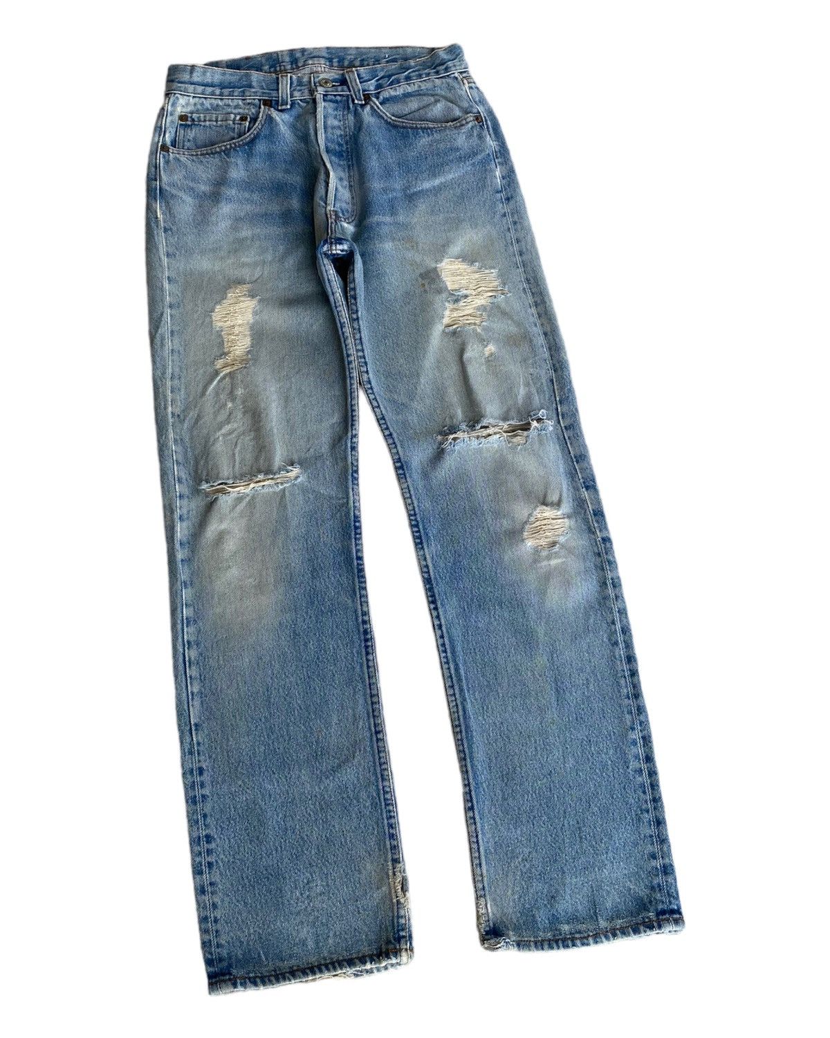 Levi's × Levi's Vintage Clothing LEVIS 501 RINDEM DISTRESSED DENIM JEANS VINTAGE Size US 30 / EU 46 - 2 Thumbnail
