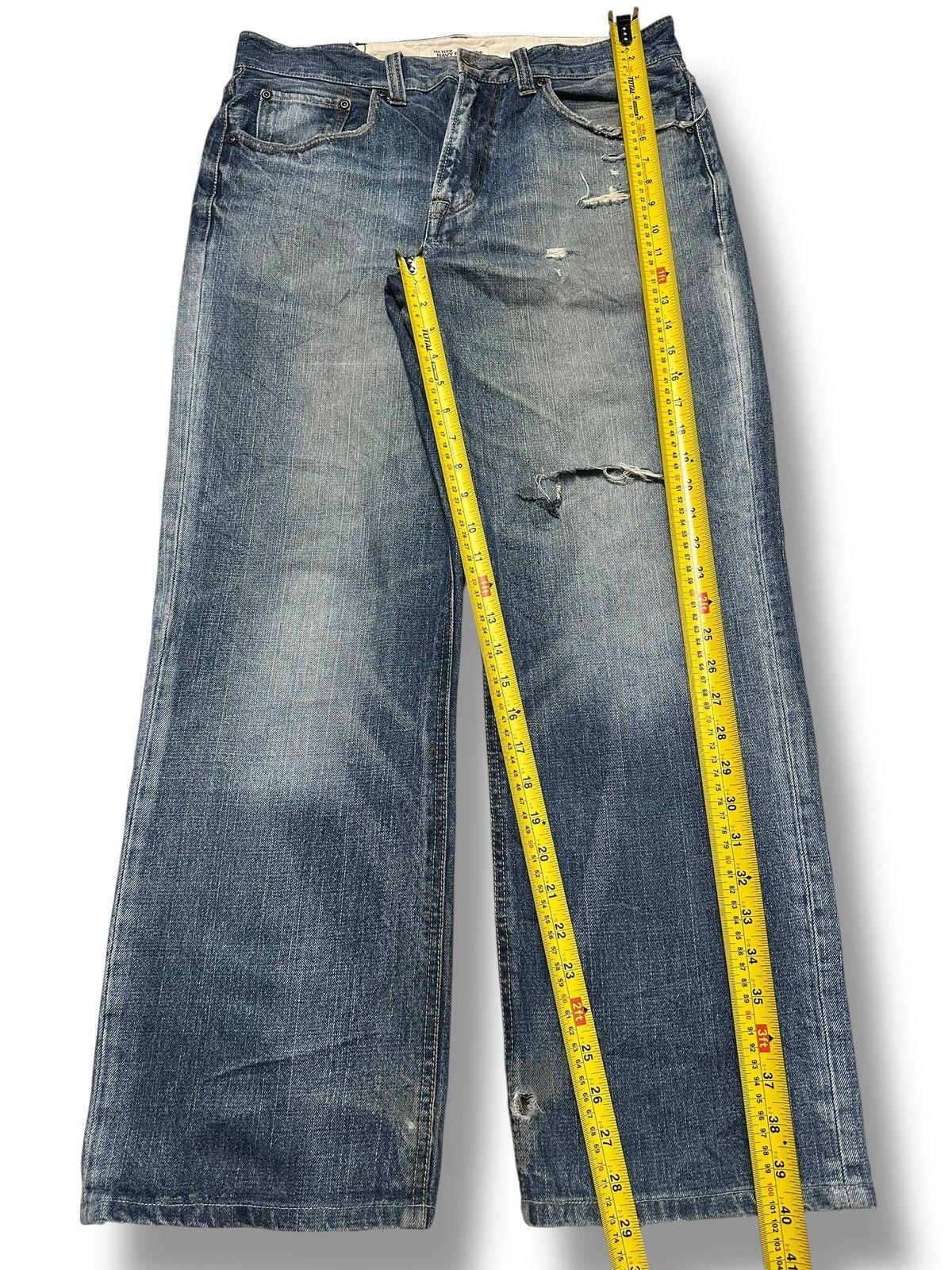 Japanese Brand The Denim Japan Jean Distressed Baggy Loose Style and Faded Size US 34 / EU 50 - 14 Thumbnail