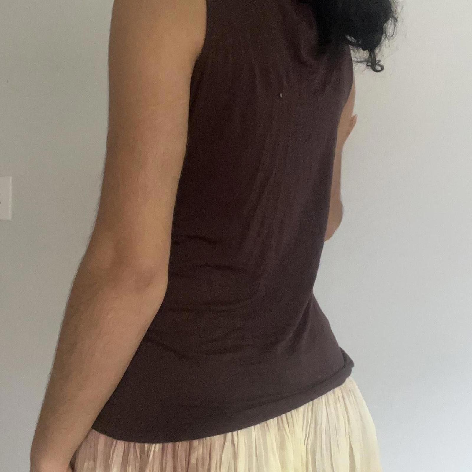 Other Brown 90s minimalist mock neck top #minimalist Size S / US 4 / IT 40 - 3 Thumbnail