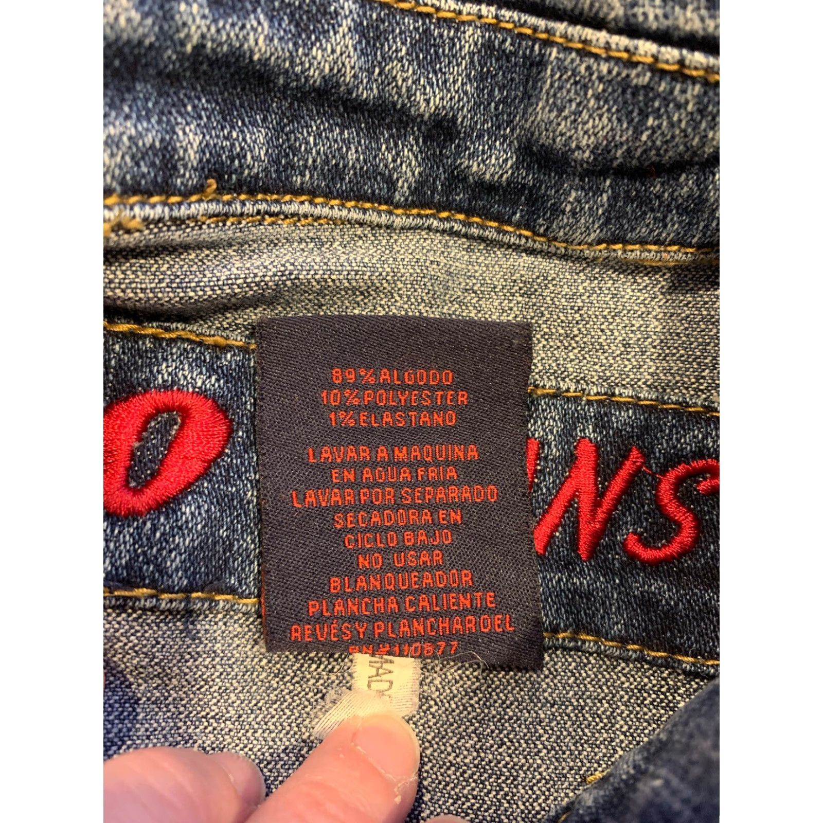 Vintage VINTAGE BO Jean Jacket Womens Jacket 2XL Blue Buckle Mid-Length Cotton Spring Fall Winter 1930s-Modern Size 40" / US 18 - 6 Thumbnail