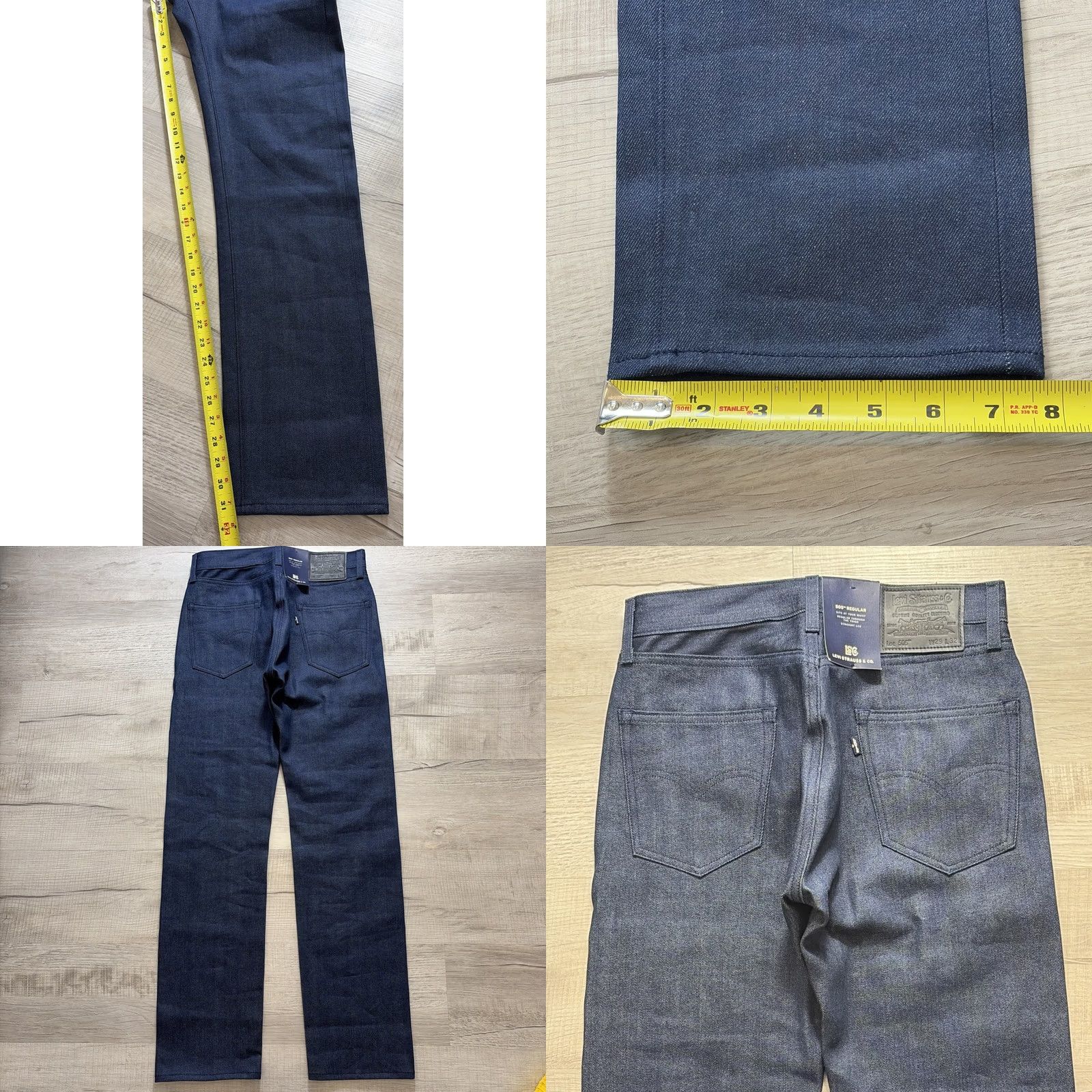 Levi's VINTAGE Levi's 505 Regular Japanese Selvedge Denim Jeans Men 29 x 32 Blue Straight NWT Rare Size US 29 - 10 Thumbnail