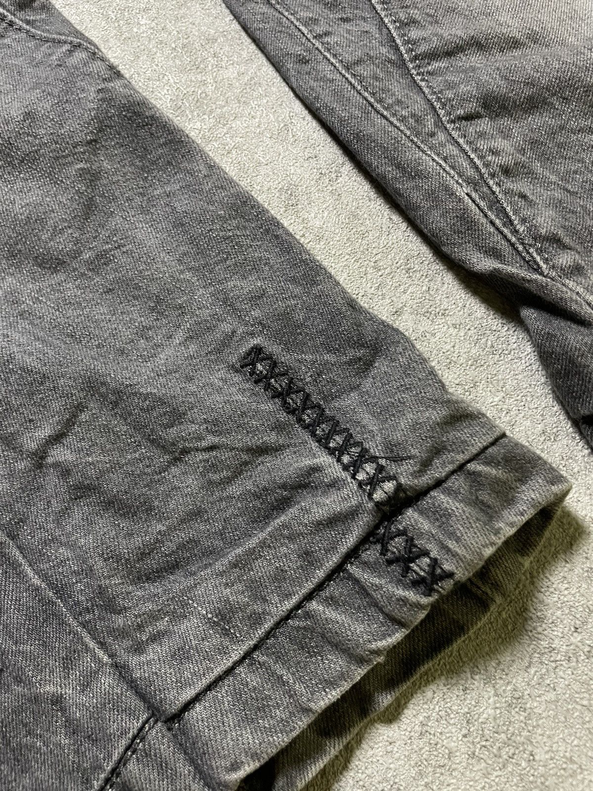 If Six Was Nine RNT23 Skull Destroyed glam denim w/ twisted seams & raw edge Size US 36 / EU 52 - 6 Thumbnail