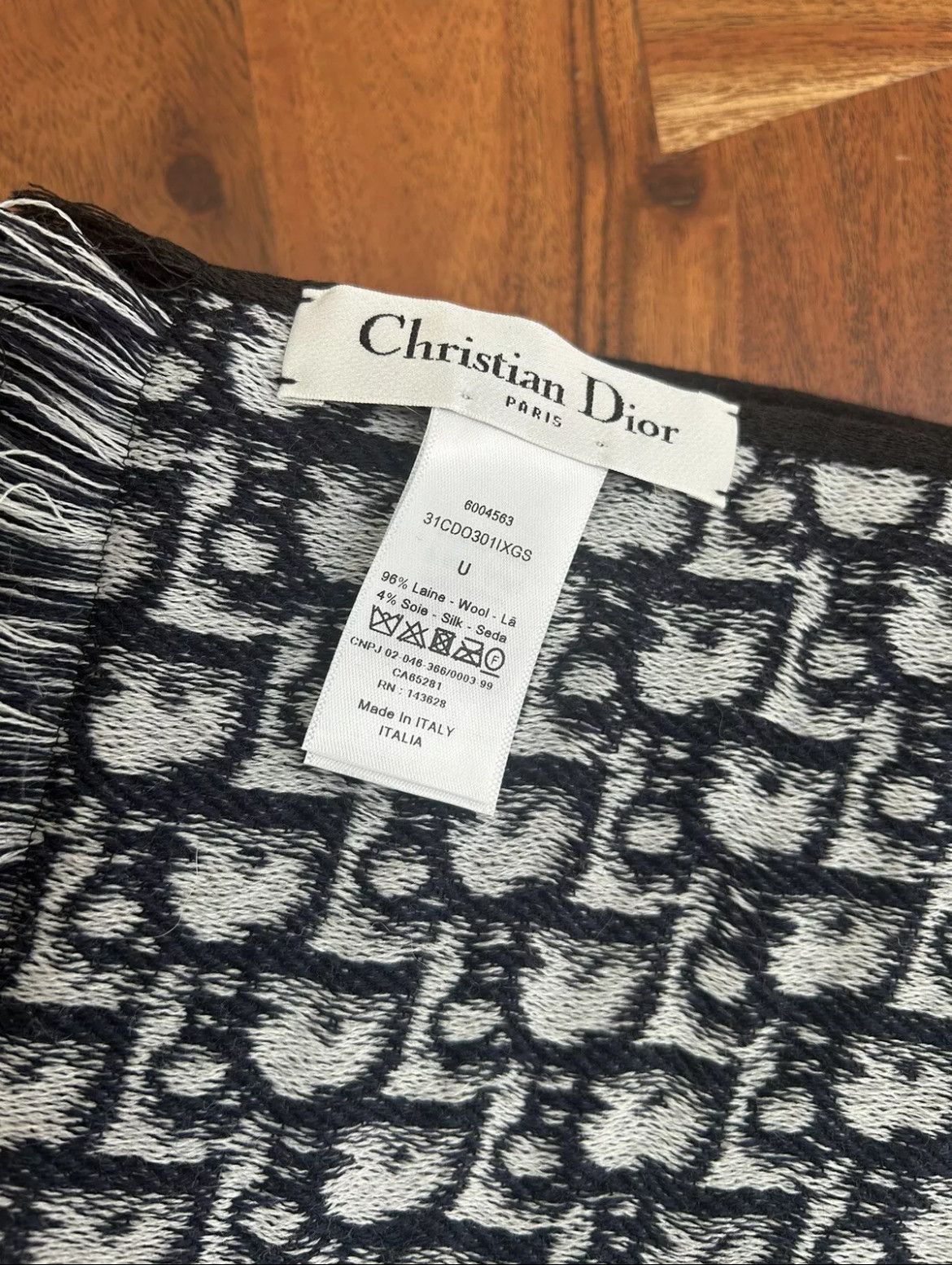 Dior Christian Dior reversible oblique wool scarf | Unisex Size ONE SIZE - 6 Thumbnail