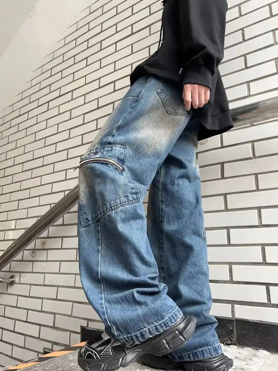 Japanese Brand Washed cargo pants jeans y2k Size US 32 / EU 48 - 5 Thumbnail