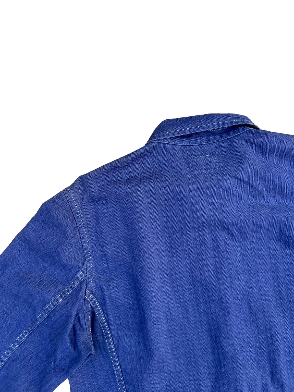 Indigo Two Moon Japan Herringbone Indigo Work Wear Jacket Size US L / EU 52-54 / 3 - 15 Thumbnail