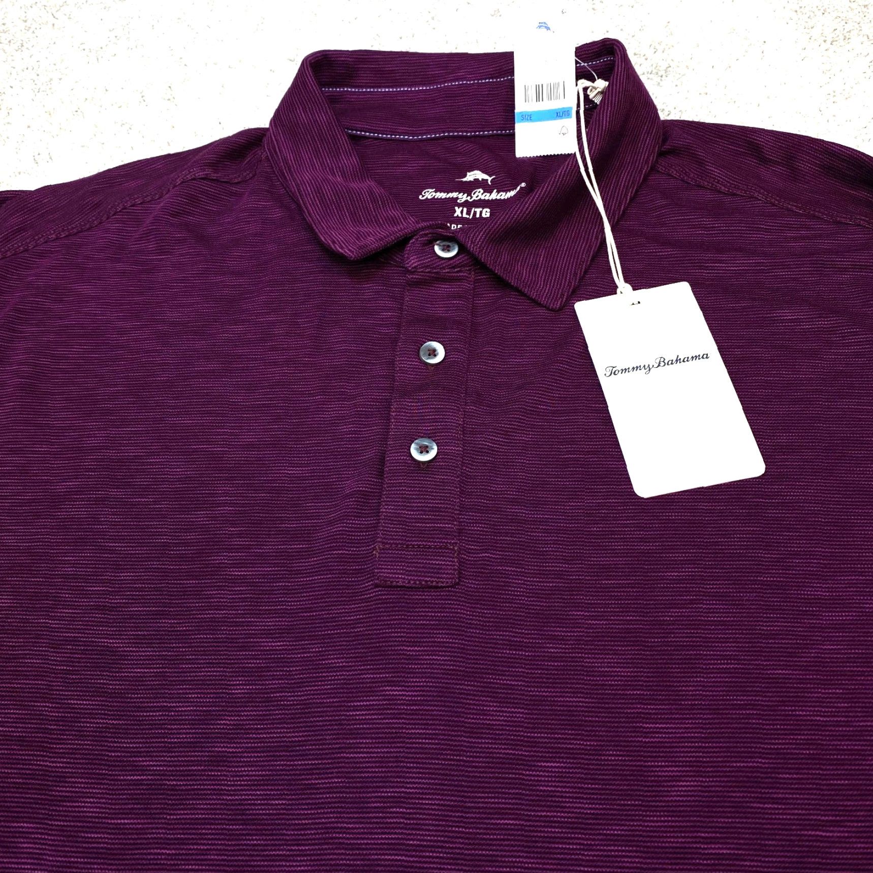 Tommy Bahama Tommy Bahama Long Sleeve La Jolla Cove Men's XL Golf Polo Shirt Rum Berry 6879 Size US XL / EU 56 / 4 - 2 Thumbnail
