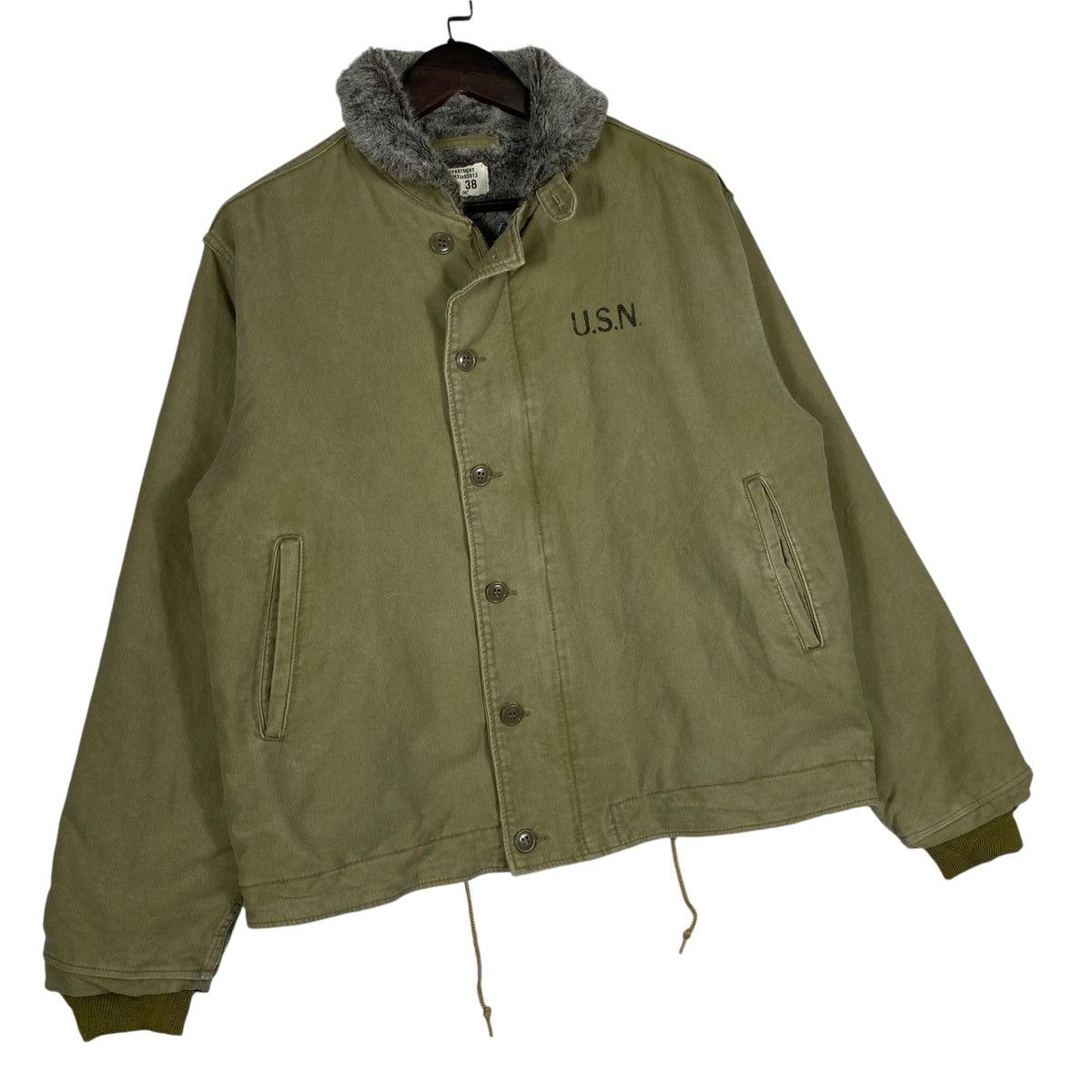 Vintage Vintage USN N-1 Deck Fur Lined Jacket Size US M / EU 48-50 / 2 - 2 Thumbnail