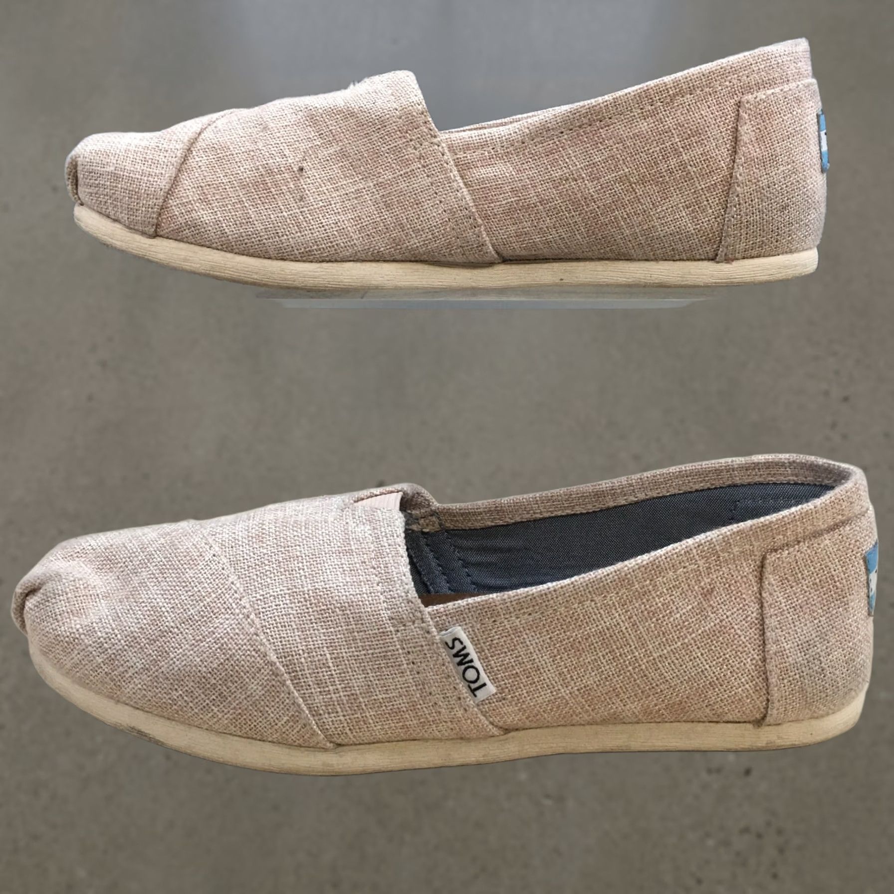 Toms TOMS Espadrille Womens 7 Beige Alpargata Round Toe Flats Slip On Casual Comfort Size US 7 / IT 37 - 1 Thumbnail