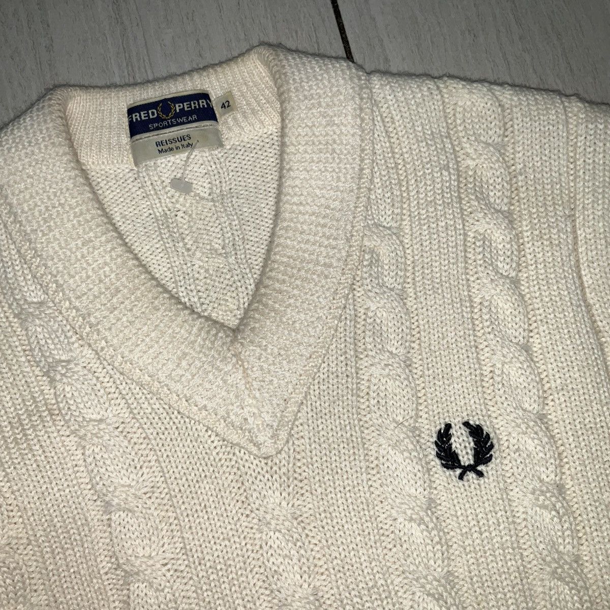 Fred Perry Fred Perry Cable Knit Sweater Size US L / EU 52-54 / 3 - 2 Thumbnail