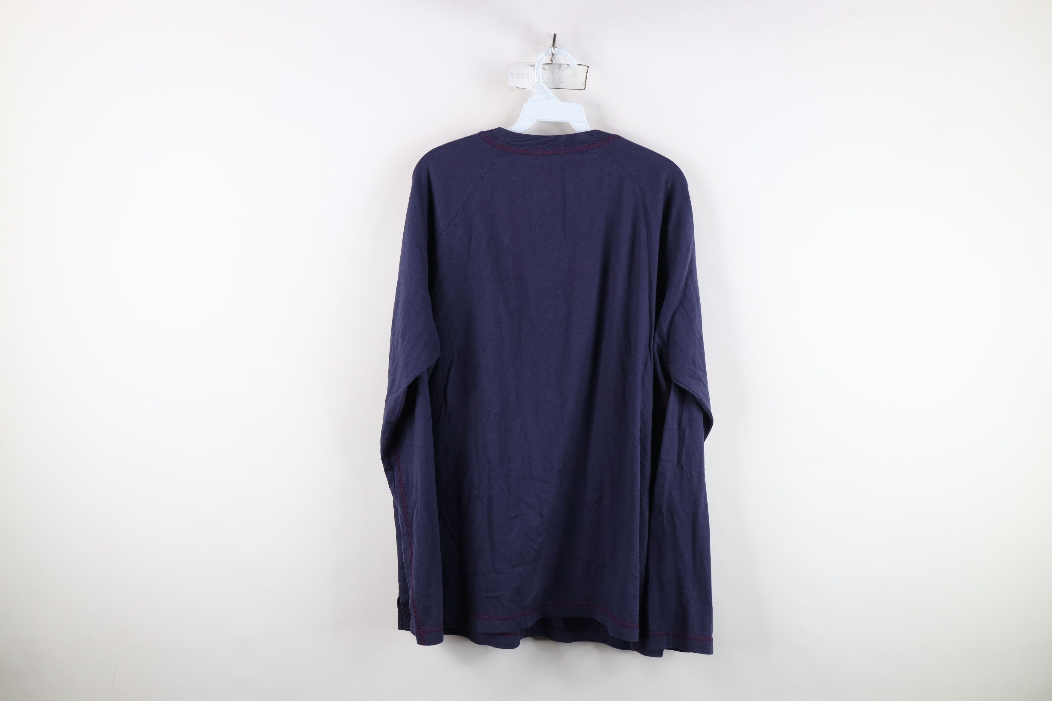 Vintage Vintage 90s Streetwear Block Long Sleeve Henley T-Shirt Size US XL / EU 56 / 4 - 11 Thumbnail