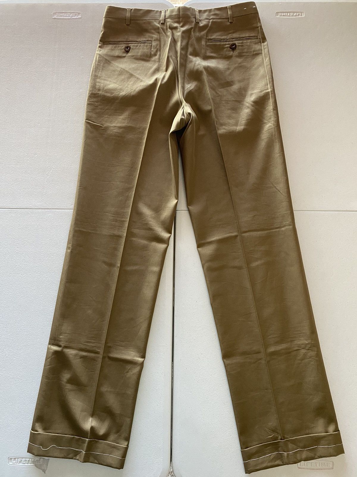 Brioni Brioni 🇮🇹 brown cortina cotton dual pleat dress slacks New Size 38R - 3 Thumbnail