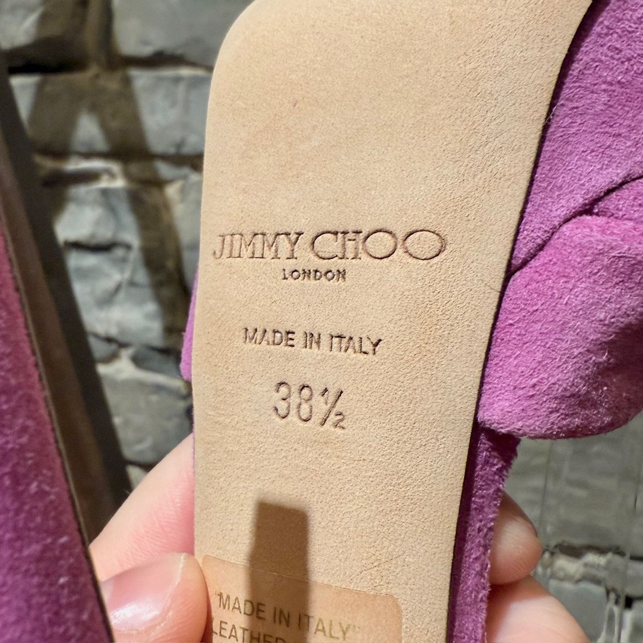 Jimmy Choo Jimmy Choo Purple Suede Greta Platform Sandals Size US 8.5 / IT 38.5 - 9 Thumbnail
