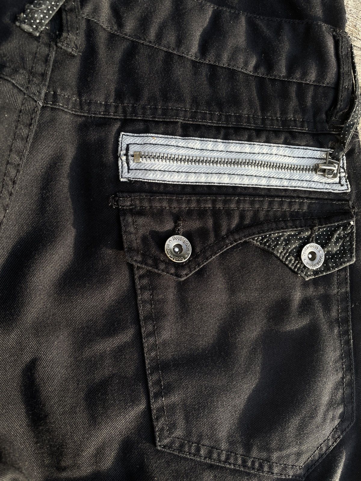 If Six Was Nine 2000s Japanese archive Vkei Zip Gimmic Double Waist Pants Size US 29 - 8 Thumbnail