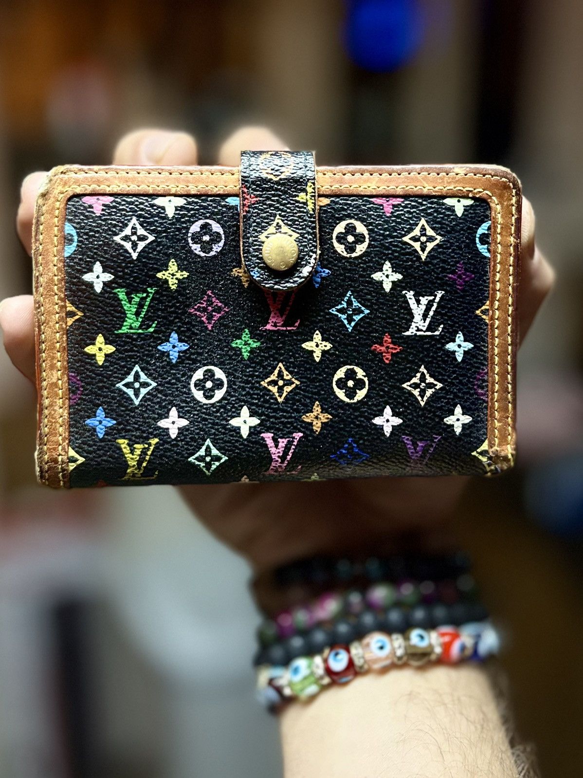 Louis Vuitton × Takashi Murakami Vintage Louis Vuitton Takashi Murakami Multicolr Portefeuile Size ONE SIZE - 1 Thumbnail