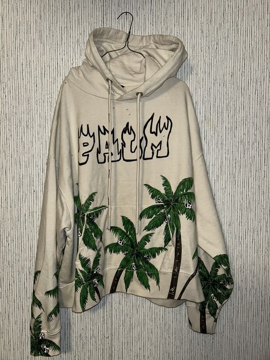 Off-White Palms&Skulls Hoodie by Palm Angels on Sale
