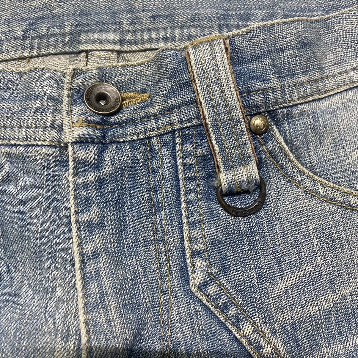 Japanese Brand NCFM Denim Flare Leather Pocket Faded Jeans Size US 30 / EU 46 - 15 Thumbnail