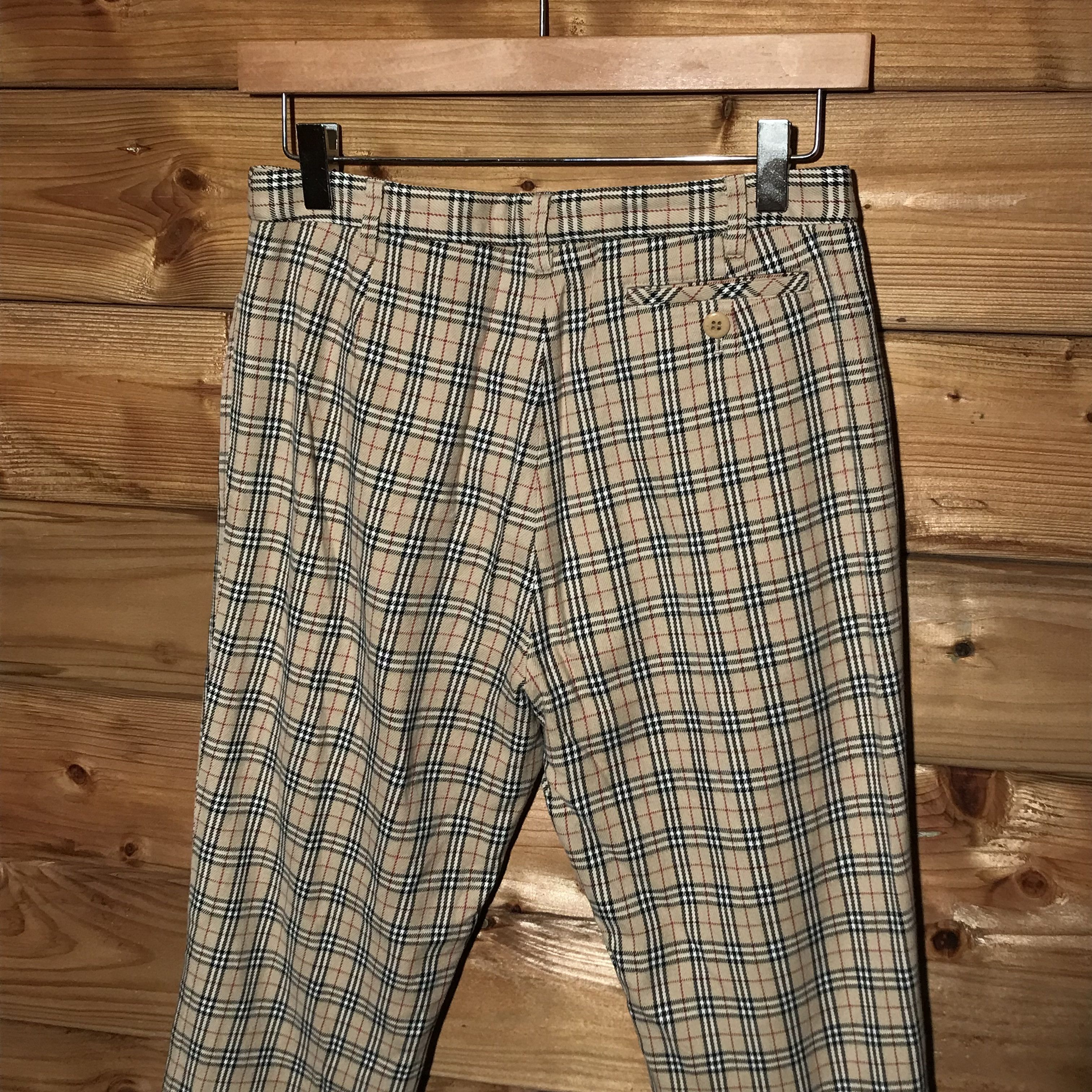 Burberry × Vintage 00s Burberry Nova Check Pattern Golf Style Trousers Size 28" / US 6 / IT 42 - 3 Thumbnail