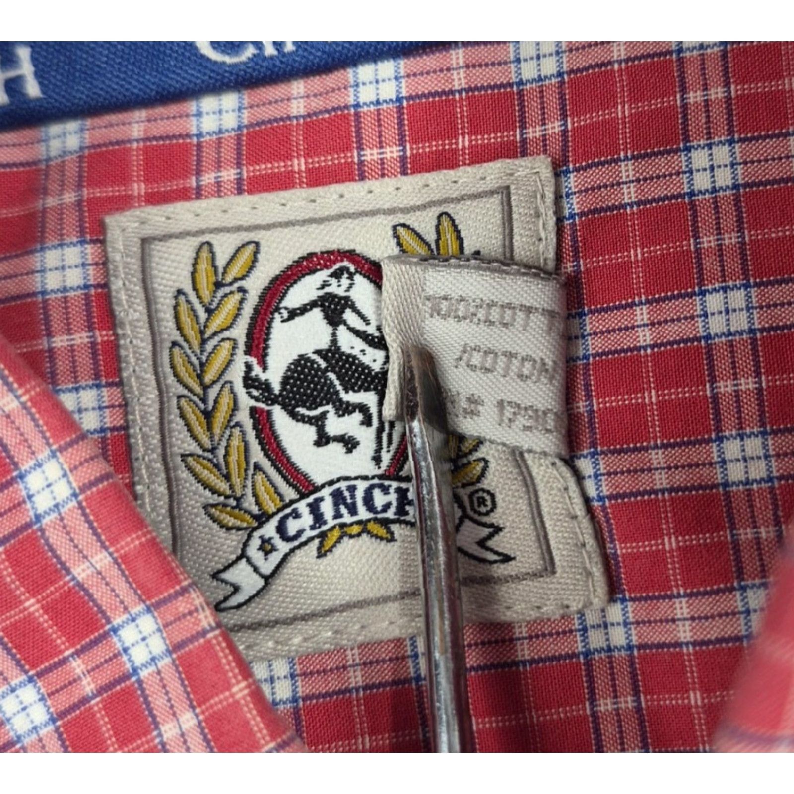 Vintage Cinch Shirt Mens Medium Red Plaid Long Sleeve Button-Up Western Casual Cowboy Shirt Size US M / EU 48-50 / 2 - 5 Thumbnail