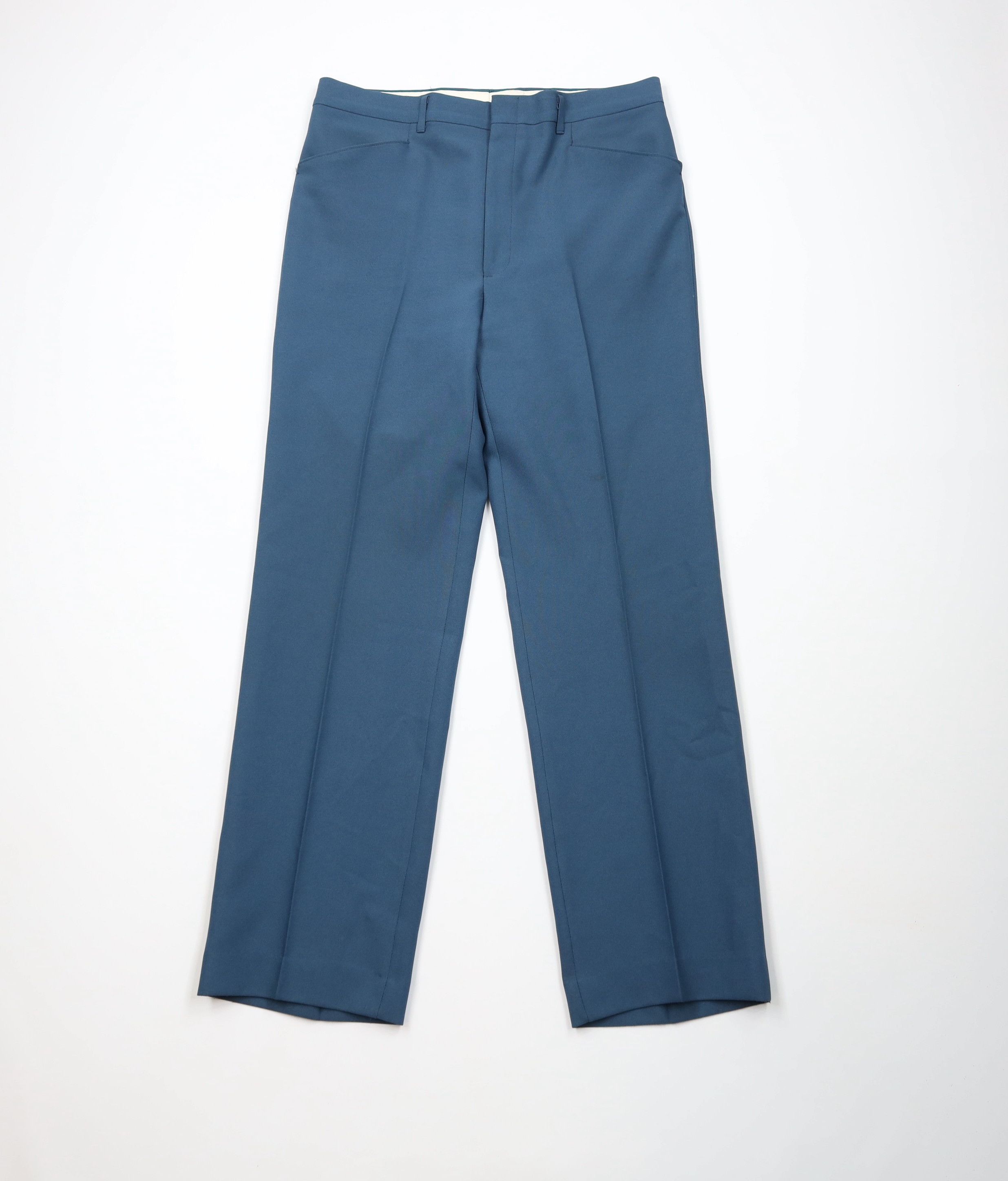 Vintage Vintage 70s Streetwear Flared Wide Leg Chino Pants Blue USA Size US 34 / EU 50 - 1 Thumbnail