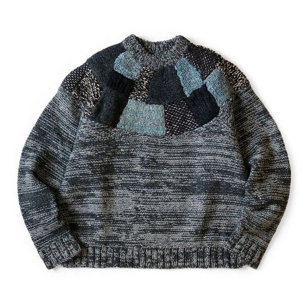 Kapital o1tko10426 3G Wool Hand Knit Crew Sweater in Multicolor Size US S / EU 44-46 / 1 - 2 Thumbnail