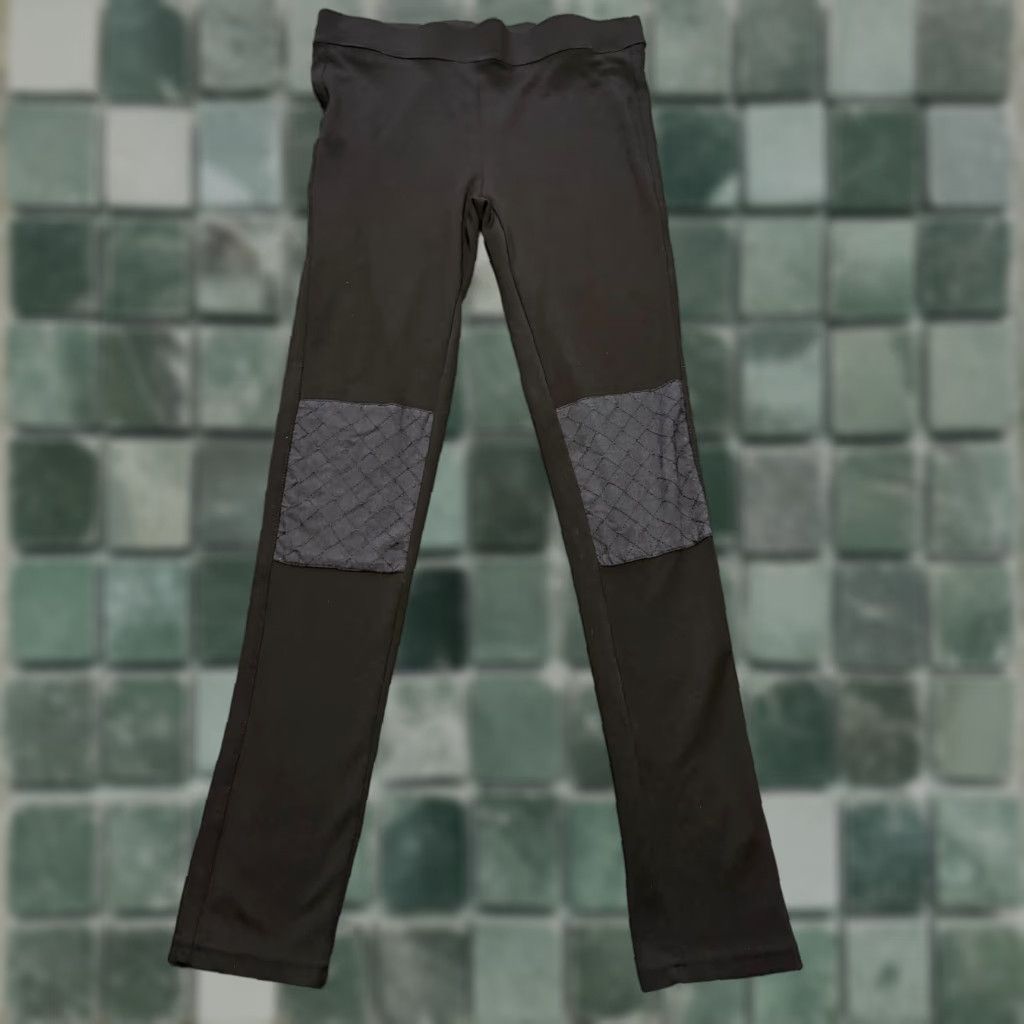 Vintage Charming Charlie Leggings Womens Medium M Black Leggings Knee Patches Athletic Size 32" / US 10 / IT 46 - 1 Thumbnail