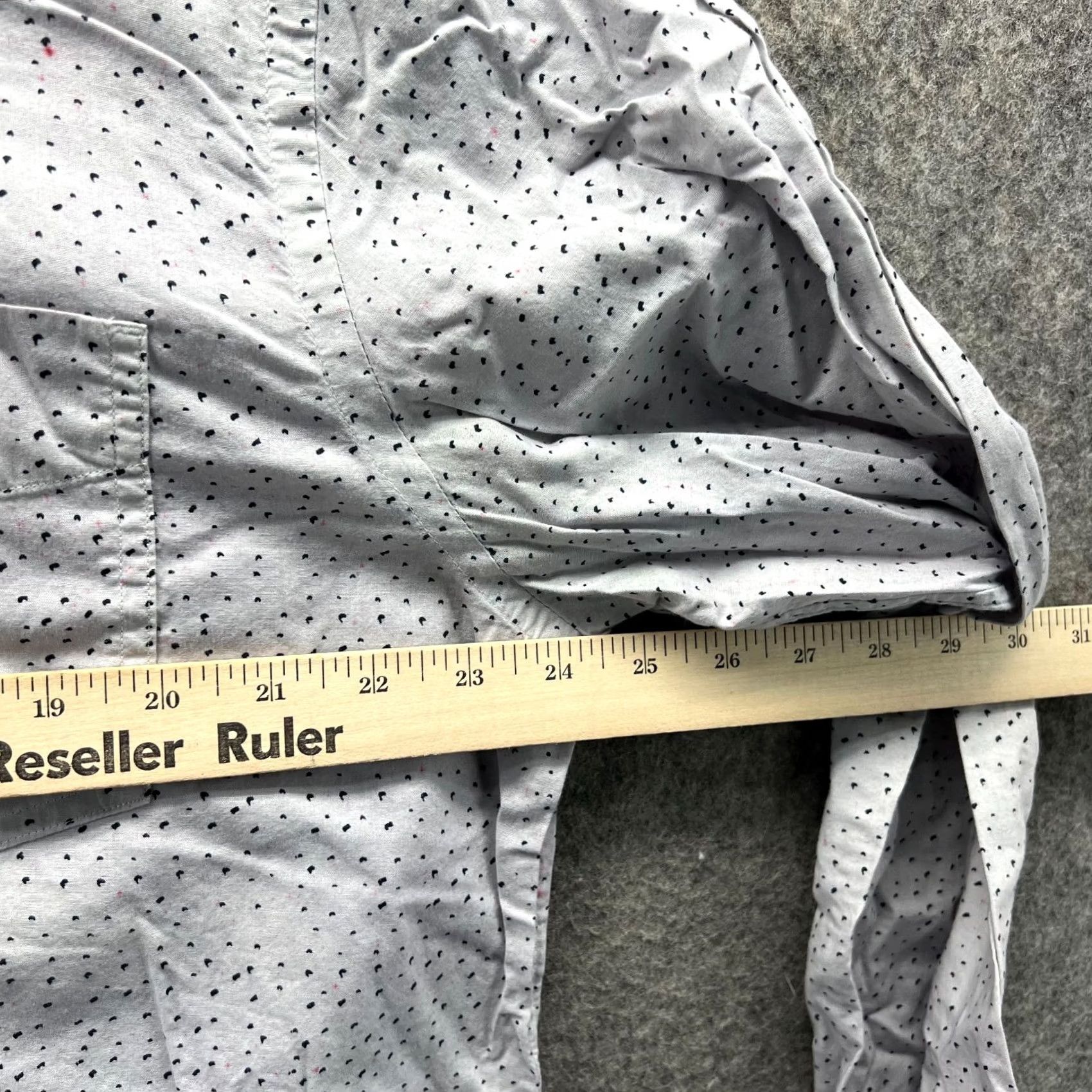Club Monaco Club Monaco Shirt Men XL Gray Polka Dot Button-Down Slim Fit Size US XL / EU 56 / 4 - 6 Thumbnail