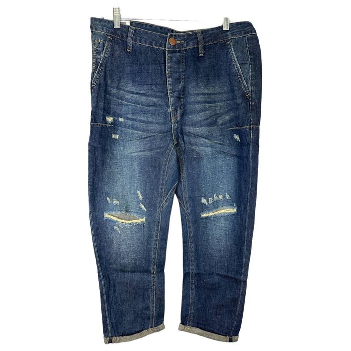 One Teaspoon Man X One Teaspoon SZ 33R Mr Browns Indigo Distressed ...