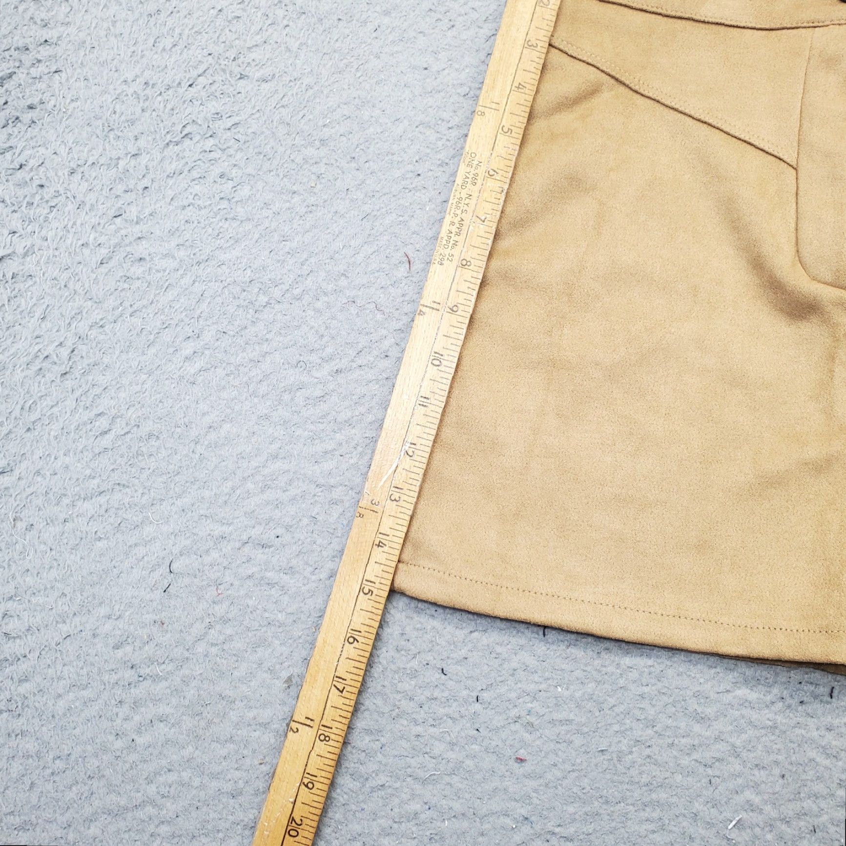 Vintage Pull&Bear Mini Skirt Womens Size S Brown Faux Suede Boho Western High Waist (Pre-owned) - Short, Casual, Women's Skirt Size 28" / US 6 / IT 42 - 3 Thumbnail