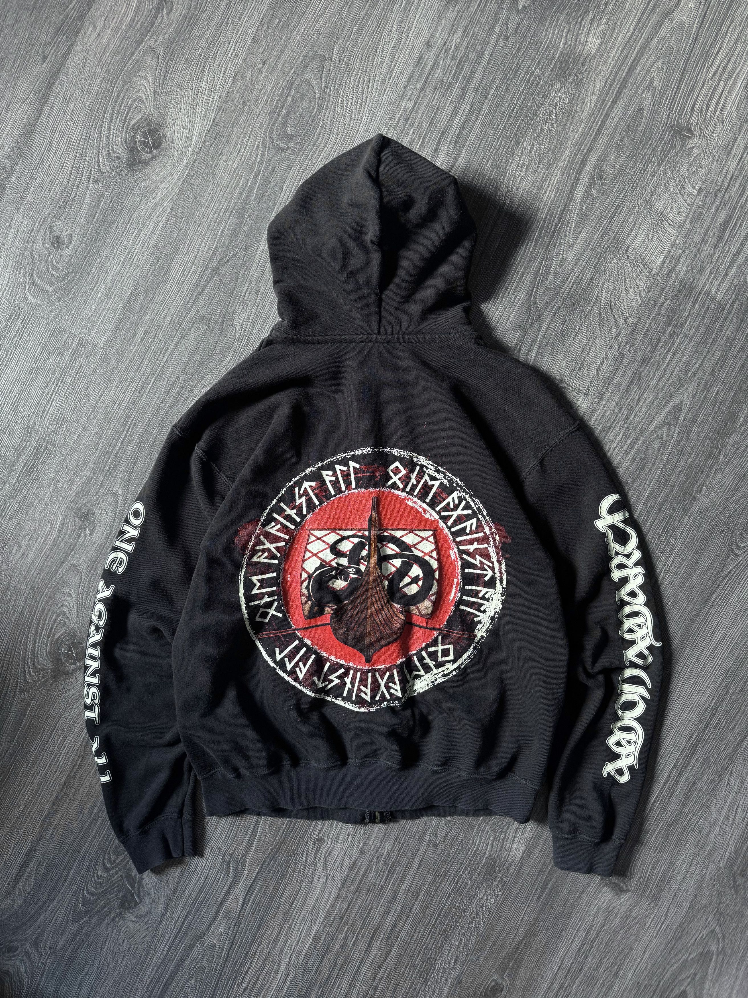 Band Tees Vintage Amon Amarth One Against All Zip Up Hoodie Size US S / EU 44-46 / 1 - 1 Thumbnail